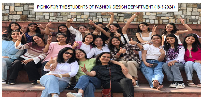 PICNIC FOR THE STUDENTS OF FASHION DESIGN DEPARTMENT (16-3-2024)